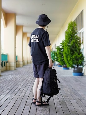 「ABU GARCIA（アブ・ガルシア）のアイテム（帽子）」を使った、ARKnets STAFFさん（メンズ・170cm）の春コーディネート