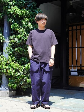 「ARKnets」｜「アイテム（パンツ）」を使った、ARKnets STAFFさん（メンズ・173cm）の春コーディネート