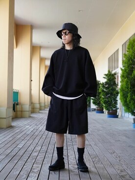 「KIJIMA TAKAYUKI」｜「アイテム（スウェット）」を使った、ARKnets STAFFさん（メンズ・168cm）の春コーディネート
