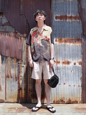 「WP（ダブリューピー）のアイテム（パンツ）」を使った、ARKnets STAFFさん（メンズ・178cm）の夏コーディネート