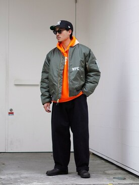 「WP（ダブリューピー）のアイテム（ジャケット/アウター）」を使った、ARKnets STAFFさん（メンズ・173cm）の夏コーディネート