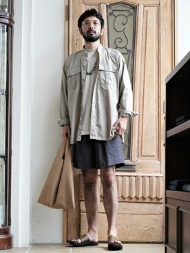「ポートバイアーク」｜「アイテム（アクセサリー）」を使った、ARKnets STAFFさん（メンズ・174cm）の夏コーディネート