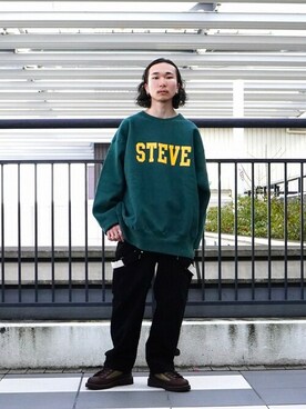 「WP（ダブリューピー）のアイテム（スウェット）」を使った、ARKnets STAFFさん（メンズ・171cm）の夏コーディネート