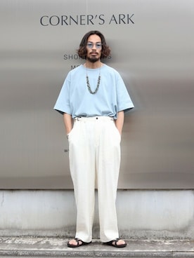 「ポートバイアーク」｜「アイテム（アクセサリー）」を使った、ARKnets STAFFさん（メンズ・175cm）の夏コーディネート