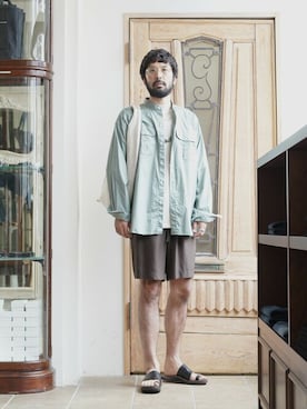 「ポートバイアーク」｜「アイテム（アクセサリー）」を使った、ARKnets STAFFさん（メンズ・174cm）の夏コーディネート