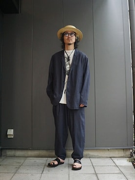 「GOLD（ゴールド）のアイテム（その他パンツ）」を使った、ARKnets STAFFさん（メンズ・175cm）の夏コーディネート