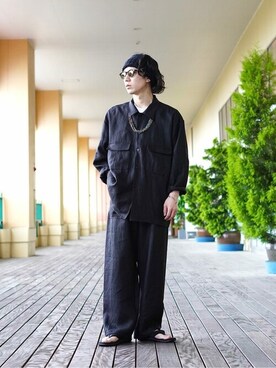 「ポートバイアーク」｜「アイテム（その他アウター）」を使った、ARKnets STAFFさん（メンズ・168cm）の夏コーディネート