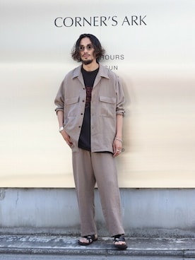 「ポートバイアーク」｜「アイテム（その他アウター）」を使った、ARKnets STAFFさん（メンズ・175cm）の夏コーディネート