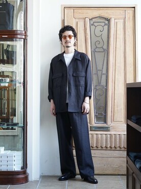 「ポートバイアーク」｜「アイテム（その他アウター）」を使った、ARKnets STAFFさん（メンズ・175cm）の夏コーディネート