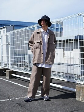「ポートバイアーク」｜「アイテム（その他アウター）」を使った、ARKnets STAFFさん（メンズ・174cm）の夏コーディネート