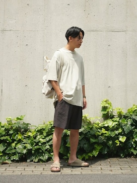 「ARKnets」｜「アイテム（パンツ）」を使った、ARKnets STAFFさん（メンズ・170cm）の夏コーディネート