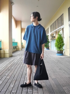 「ARKnets」｜「アイテム（パンツ）」を使った、ARKnets STAFFさん（メンズ・170cm）の夏コーディネート