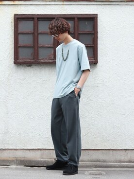 「marka（マーカ）のアイテム（スウェットパンツ）」を使った、ARKnets STAFFさん（メンズ・181cm）の夏コーディネート