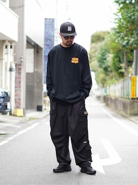 「WP（ダブリューピー）のアイテム（トップス）」を使った、ARKnets STAFFさん（メンズ・180cm）の夏コーディネート