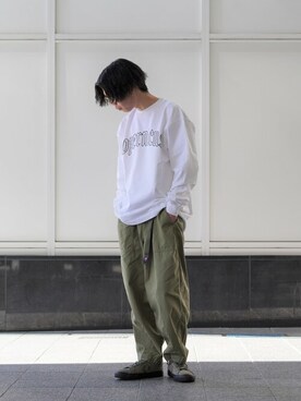 「WP（ダブリューピー）のアイテム（トップス）」を使った、ARKnets STAFFさん（メンズ・165cm）の夏コーディネート