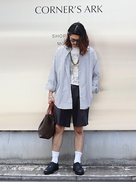 「ARKnets」｜「アイテム（パンツ）」を使った、ARKnets STAFFさん（メンズ・173cm）の夏コーディネート