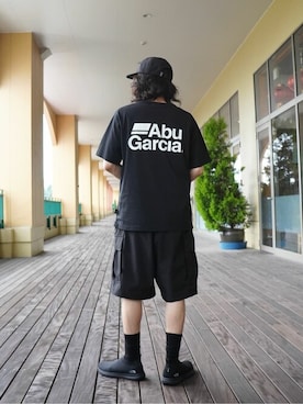「ABU GARCIA（アブ・ガルシア）のアイテム（帽子）」を使った、ARKnets STAFFさん（メンズ・168cm）の夏コーディネート