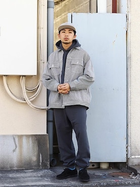 「ヒッコリー」｜「アイテム（ブルゾン）」を使った、ARKnets STAFFさん（メンズ・173cm）の夏コーディネート