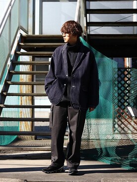 「ARKnets」｜「アイテム（パンツ）」を使った、ARKnets STAFFさん（メンズ・181cm）の夏コーディネート