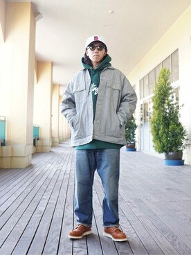「アークネッツ」｜「アイテム（ブルゾン）」を使った、ARKnets STAFFさん（メンズ・168cm）の夏コーディネート