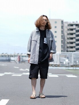 「ポートバイアーク」｜「アイテム（ブルゾン）」を使った、ARKnets STAFFさん（メンズ・171cm）の夏コーディネート