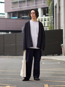 GOLD / ゴールド：CRAPE TWILL NO COLLAR CARDIGAN：22A-GL15043[MUS