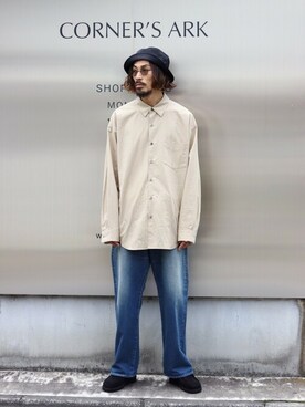 PORT BY ARK / ポートバイアーク：Regular Collar Shirt：PO11-SH001