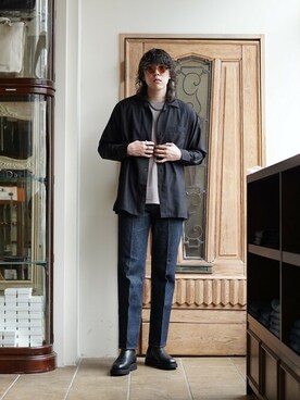 「アークネッツ」｜ARKnets STAFFさん（メンズ・190cm）の秋コーディネート