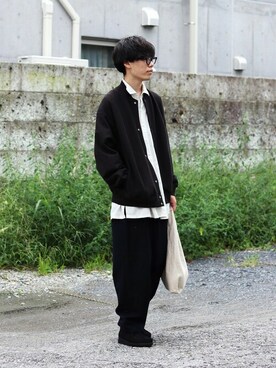 「marka（マーカ）のアイテム（スラックス）」を使った、ARKnets STAFFさん（メンズ・176cm）の秋コーディネート