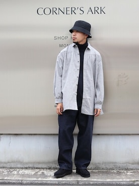 「Padmore&Barnes（パドモア&バーンズ）のアイテム」を使った、ARKnets STAFFさん（メンズ・173cm）の秋コーディネート