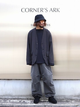 「Padmore&Barnes（パドモア&バーンズ）のアイテム」を使った、ARKnets STAFFさん（メンズ・175cm）の秋コーディネート