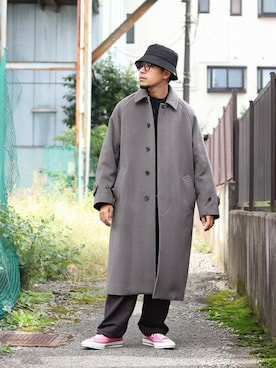 「marka（マーカ）のアイテム（スウェットパンツ）」を使った、ARKnets STAFFさん（メンズ・173cm）の秋コーディネート