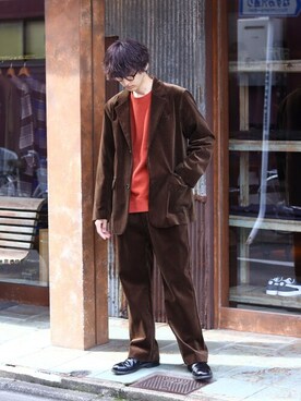 「ポートバイアーク」｜「アイテム（その他アウター）」を使った、ARKnets STAFFさん（メンズ・181cm）の秋コーディネート