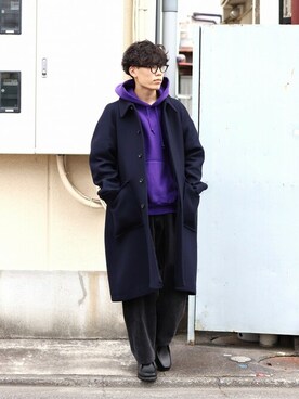 「orSlow（オアスロウ）のアイテム（トップス）」を使った、ARKnets STAFFさん（メンズ・176cm）の秋コーディネート