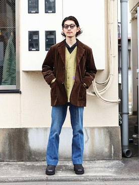 「ポートバイアーク」｜「アイテム（その他アウター）」を使った、ARKnets STAFFさん（メンズ・173cm）の冬コーディネート