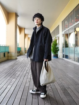 「ポートバイアーク」｜「アイテム（ブルゾン）」を使った、ARKnets STAFFさん（メンズ・170cm）の冬コーディネート