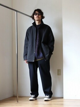 「ポートバイアーク」｜「アイテム（ブルゾン）」を使った、ARKnets STAFFさん（メンズ・173cm）の冬コーディネート