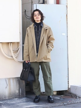 「ポートバイアーク」｜「アイテム（ブルゾン）」を使った、ARKnets STAFFさん（メンズ・173cm）の冬コーディネート