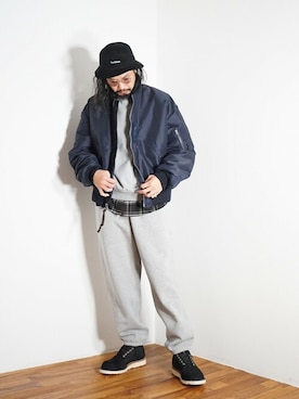 「ARKnets（アークネッツ）のアイテム」を使った、ARKnets STAFFさん（メンズ・183cm）の冬コーディネート