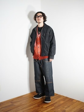 「ARKnets（アークネッツ）のアイテム」を使った、ARKnets STAFFさん（メンズ・175cm）の冬コーディネート