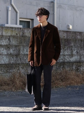 「ポートバイアーク」｜「アイテム（その他アウター）」を使った、ARKnets STAFFさん（メンズ・176cm）の冬コーディネート