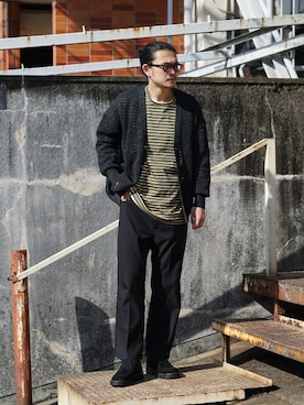 「BALLAST ARK（バラストアーク）のアイテム」を使った、ARKnets STAFFさん（メンズ・178cm）の冬コーディネート