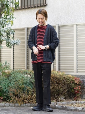 「BALLAST ARK（バラストアーク）のアイテム」を使った、ARKnets STAFFさん（メンズ・178cm）の冬コーディネート