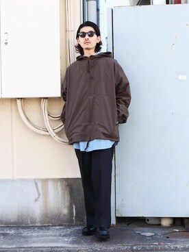 「ポートバイアーク」｜「アイテム（ブルゾン）」を使った、ARKnets STAFFさん（メンズ・173cm）の冬コーディネート