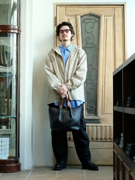 「ポートバイアーク」｜「アイテム（ブルゾン）」を使った、ARKnets STAFFさん（メンズ・175cm）の冬コーディネート