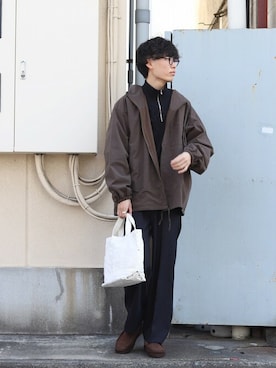 「ポートバイアーク」｜「アイテム（ブルゾン）」を使った、ARKnets STAFFさん（メンズ・176cm）の春コーディネート