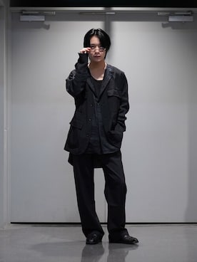 「ポートバイアーク」｜「アイテム（スラックス）」を使った、ARKnets STAFFさん（メンズ・171cm）の夏コーディネート