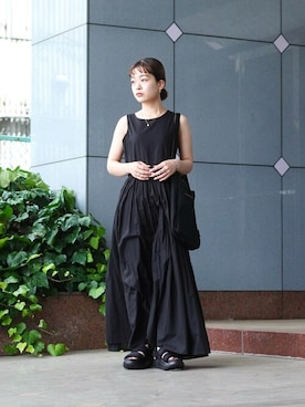「BALLAST ARK（バラストアーク）のアイテム（バッグ）」を使った、ARKnets STAFFさん（レディース・155cm）の夏コーディネート
