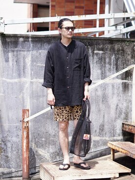 「BALLAST ARK（バラストアーク）のアイテム（Tシャツ/カットソー）」を使った、ARKnets STAFFさん（メンズ・178cm）の夏コーディネート