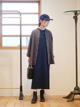「BALLAST ARK（バラストアーク）のアイテム（Tシャツ/カットソー）」を使った、ARKnets STAFFさん（レディース・162cm）の夏コーディネート